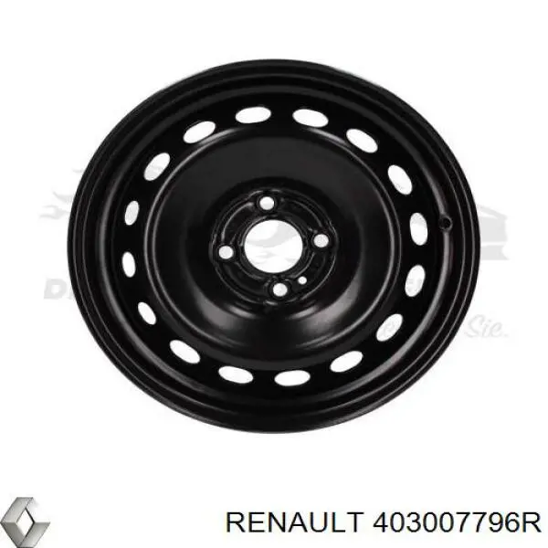 403007796R Renault (RVI) discos de roda de aço (estampados)