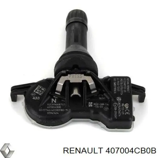 Датчик давления в шинах 407004CB0B Renault (RVI)