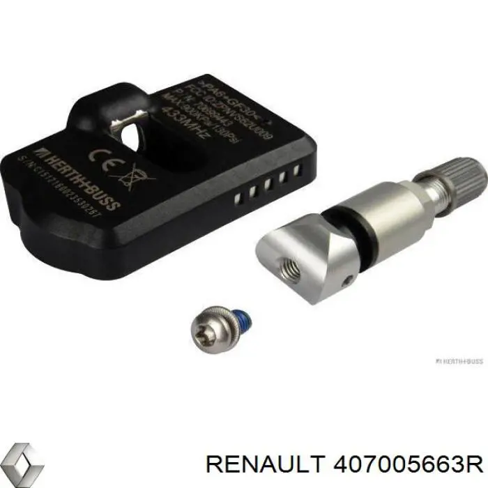 407005663R Renault (RVI) sensor de pressão de ar nos pneus