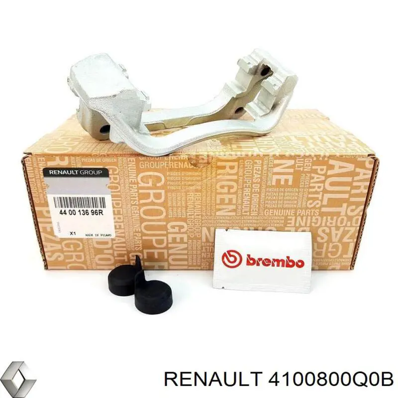 4100800Q0B Renault (RVI) braçadeira do freio de suporte traseiro