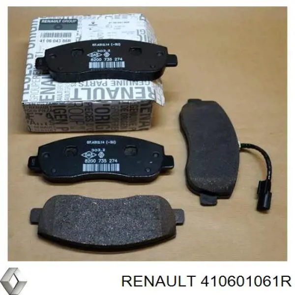 Передние тормозные колодки 410601061R Renault (RVI)