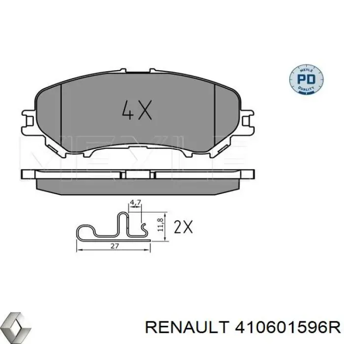 Передние тормозные колодки 410601596R Renault (RVI)