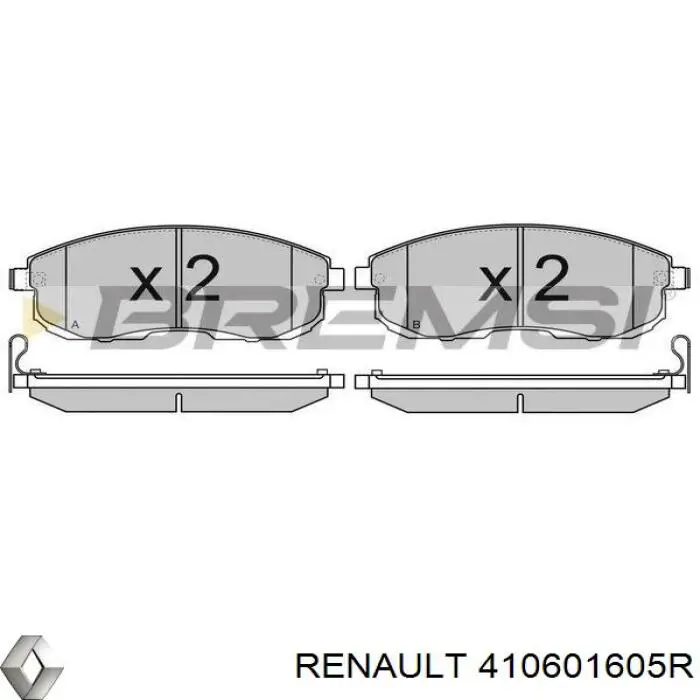 Купить 410601605R Renault (RVI) Колодки тормозные