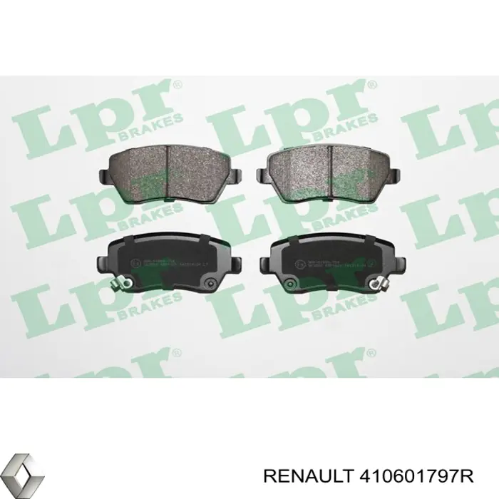 410601797R Renault (RVI) передние тормозные колодки