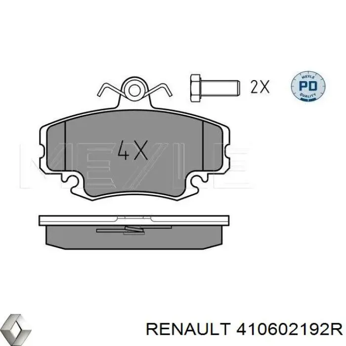Передние тормозные колодки 410602192R Renault (RVI)