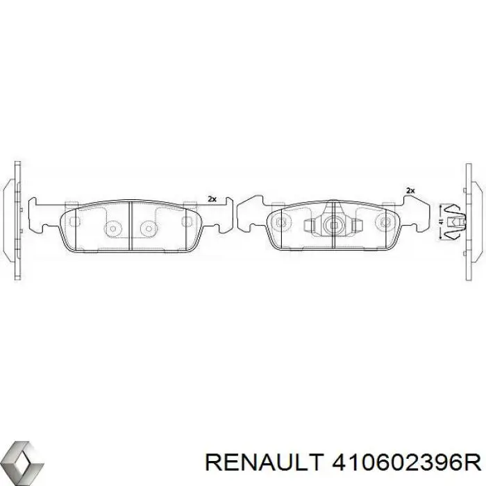 Купить 410602396R Renault (RVI) Колодки тормозные