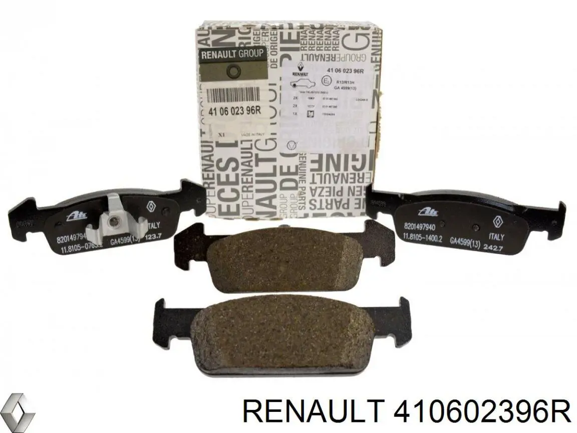 Передние тормозные колодки 410602396R Renault (RVI)