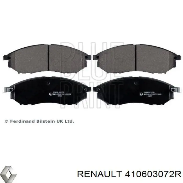 410603072R Renault (RVI) колодки тормозные передние дисковые