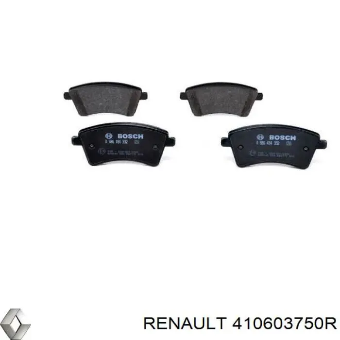 Передние тормозные колодки 410603750R Renault (RVI)