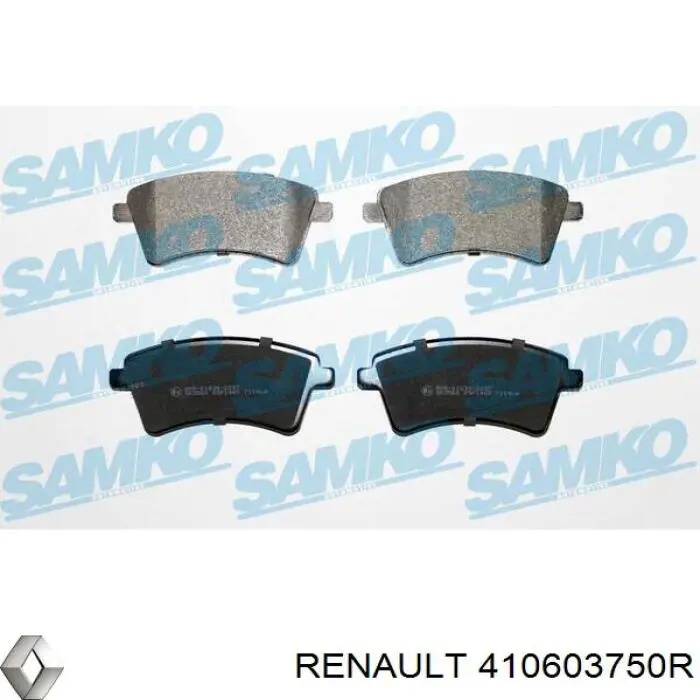 Купить 410603750R Renault (RVI) Колодки тормозные