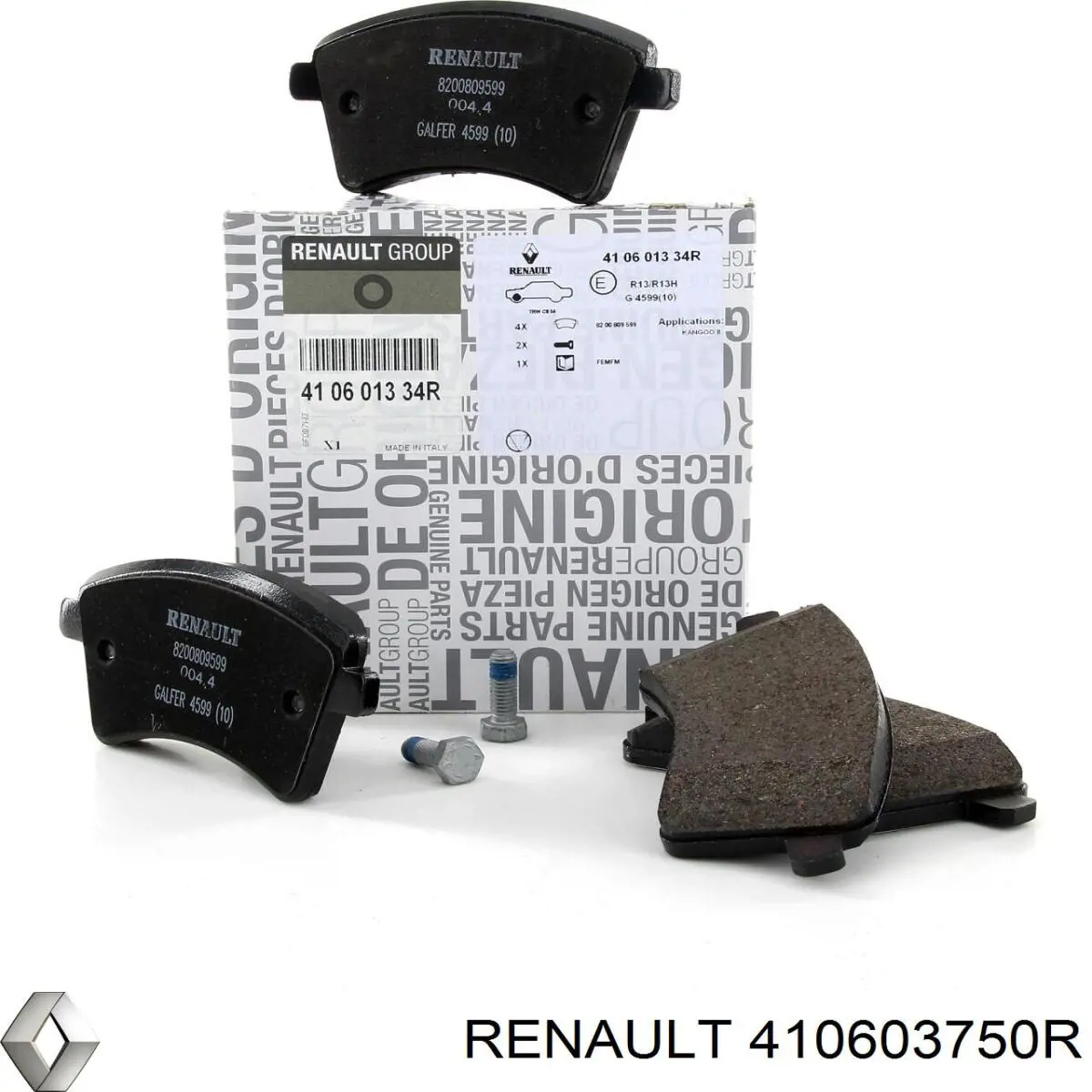 Передние тормозные колодки 410603750R Renault (RVI)