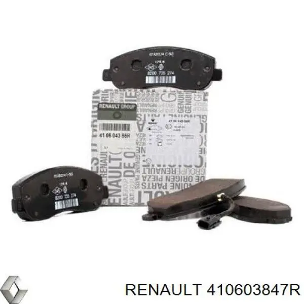 Колодки Renault (RVI) 410603847R цена, от 35.23 USD