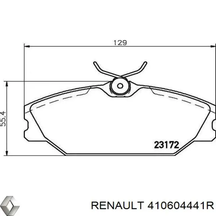 410604441R Renault (RVI) Колодки передние
