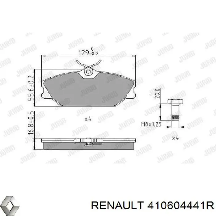 Купить 410604441R Renault (RVI) Колодки тормозные