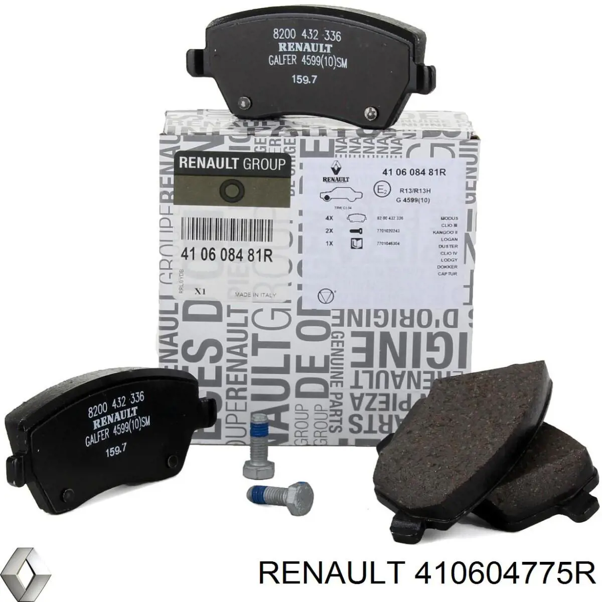 Колодки Renault (RVI) 410604775R цена, от 24.18 USD