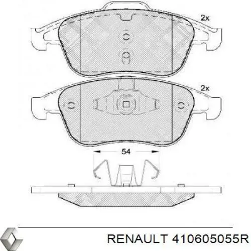Передние тормозные колодки 410605055R Renault (RVI)