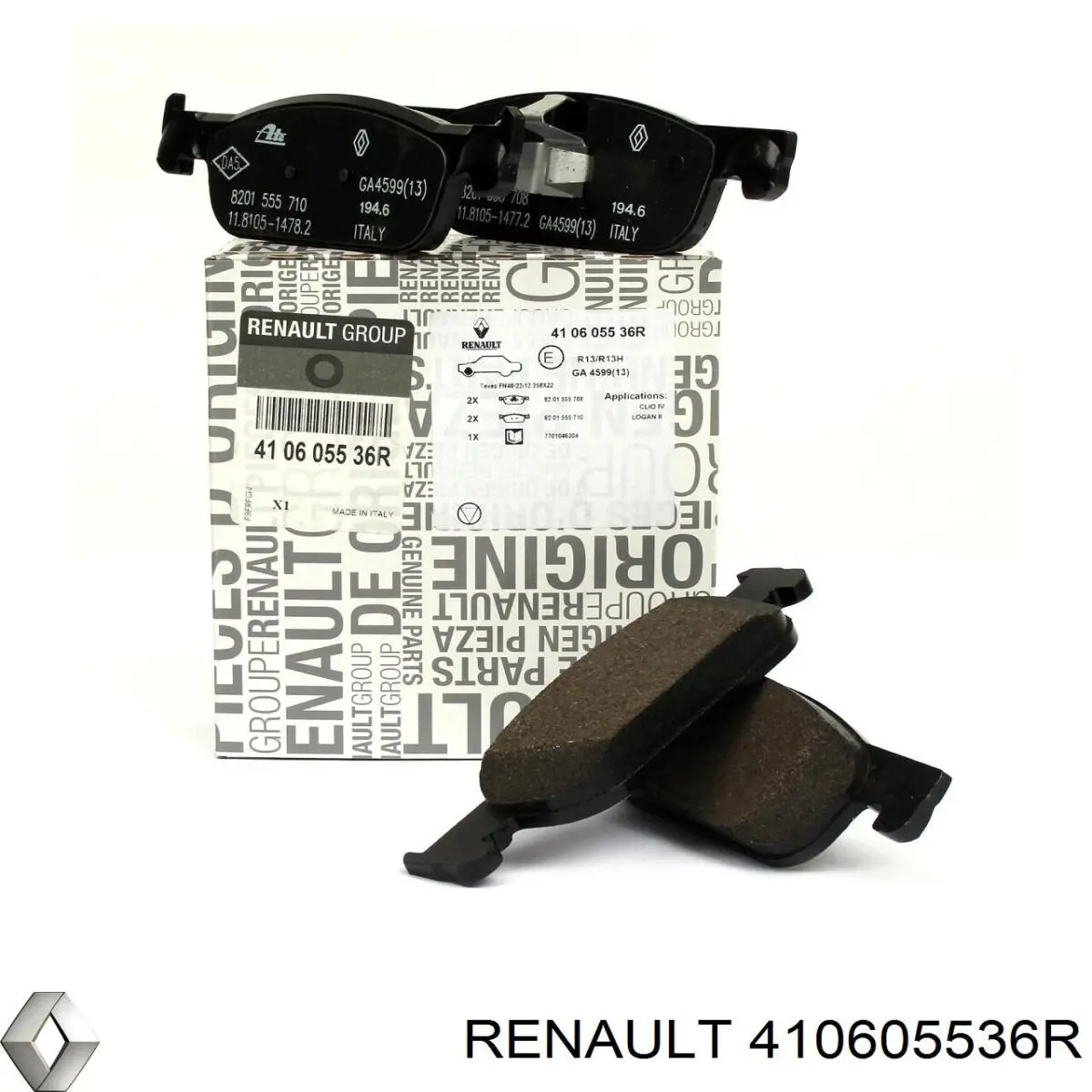 410605536R Renault (RVI) Колодки передние