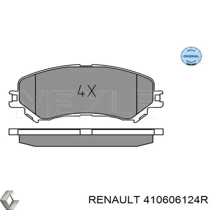 Тормозные колодки Renault (RVI) 410606124R