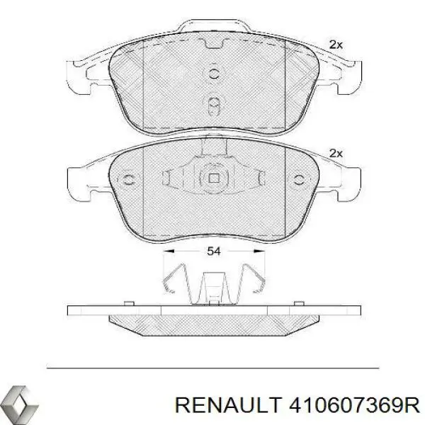 Передние тормозные колодки 410607369R Renault (RVI)