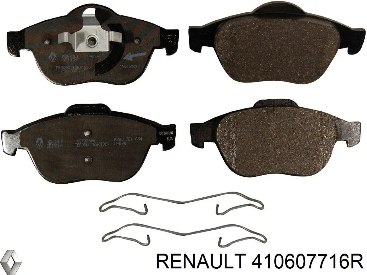 Pastillas de freno delanteras 410607716R Renault (RVI)