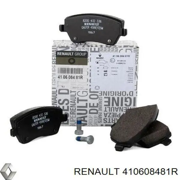 410608481R RENAULT Pastillas de freno delanteras original y equivalente