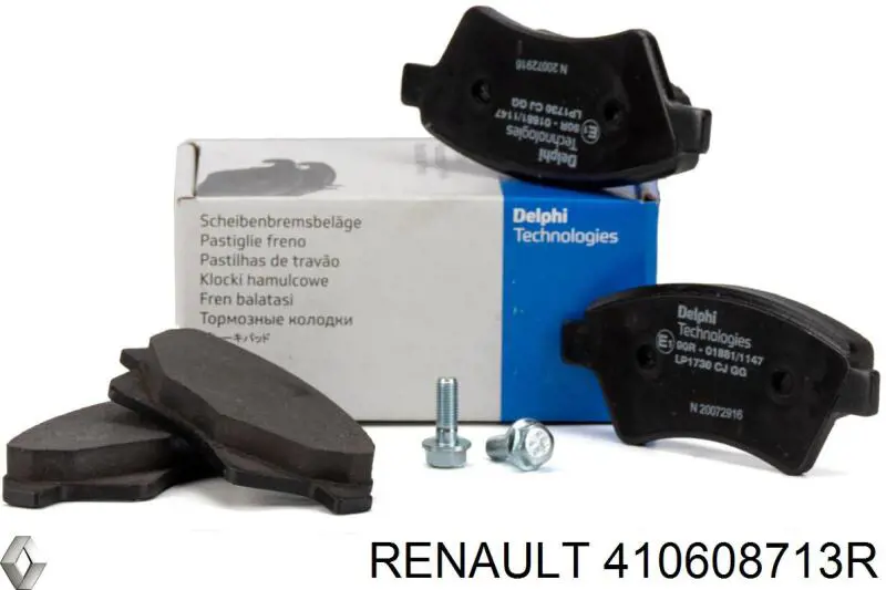 Передние тормозные колодки 410608713R Renault (RVI)