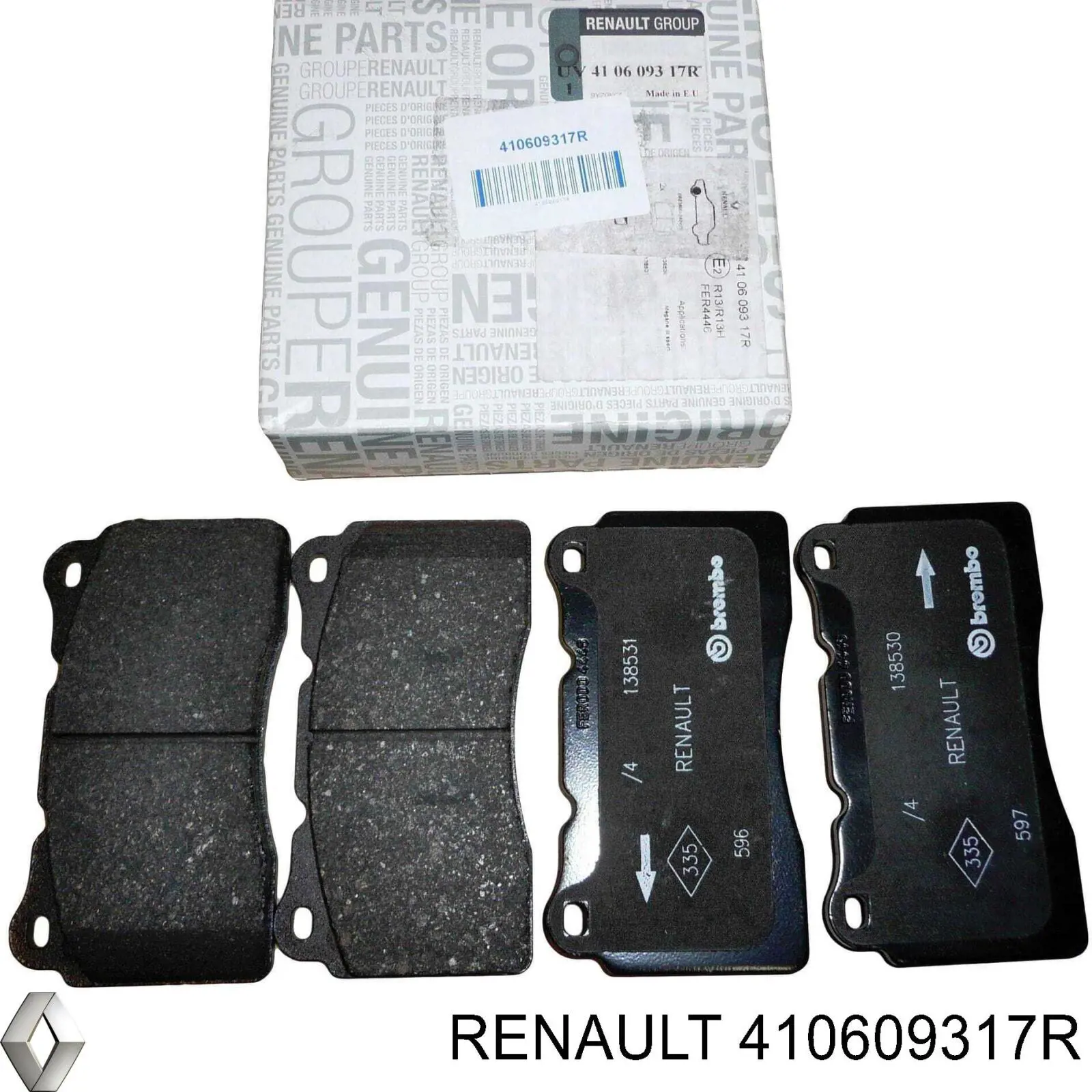 Pastillas de freno delanteras 410609317R Renault (RVI)