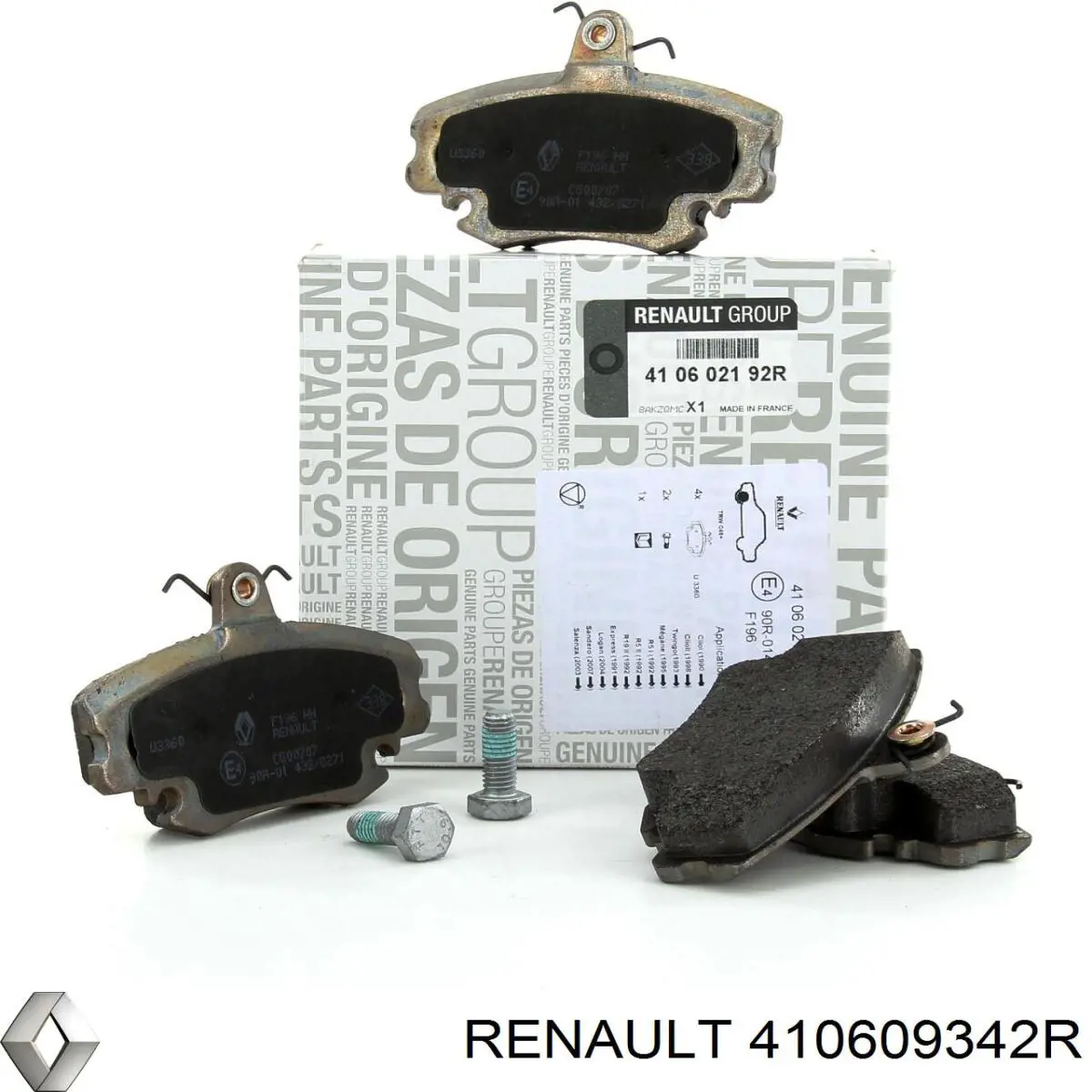 Передние тормозные колодки 410609342R Renault (RVI)