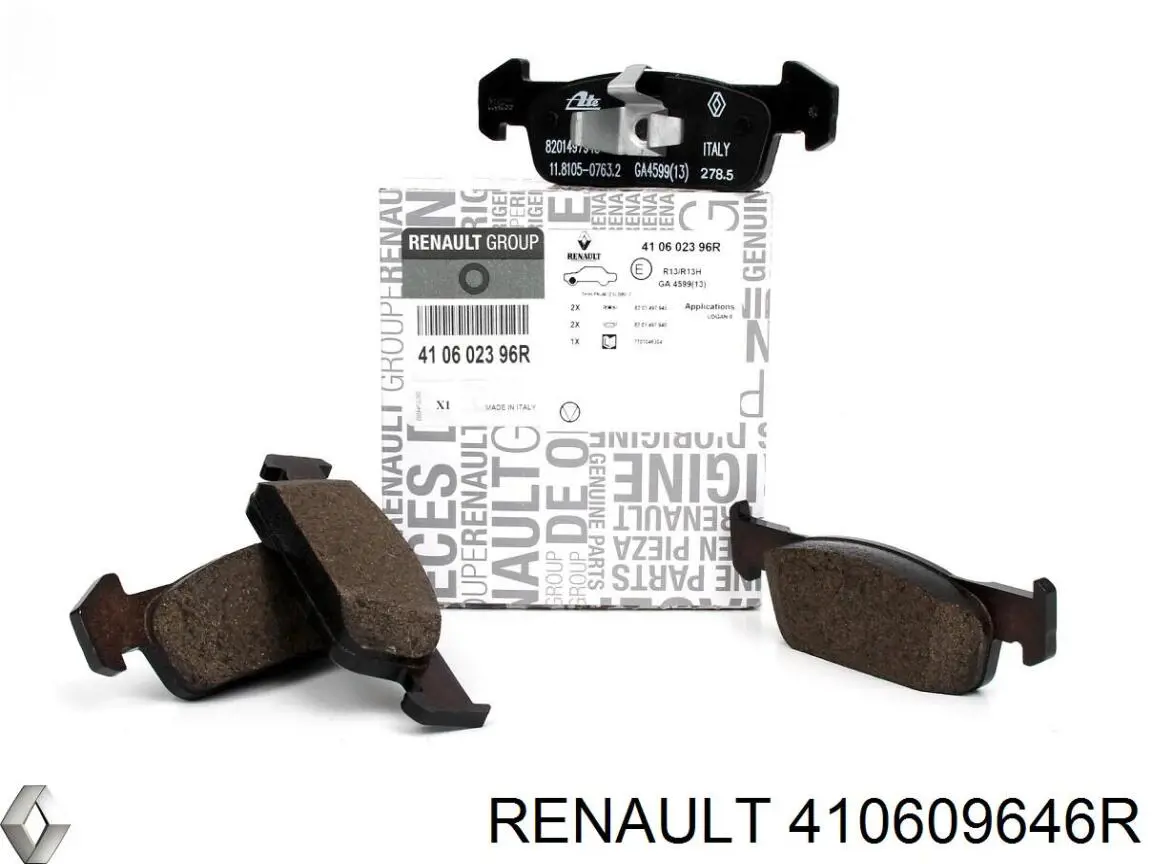 410609646R Renault (RVI) колодки тормозные передние дисковые