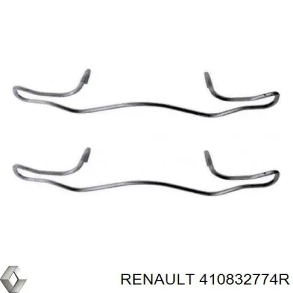 Комплект пружинок крепления дисковых колодок, передних Renault (RVI) 410832774R цена, от 9.96 USD