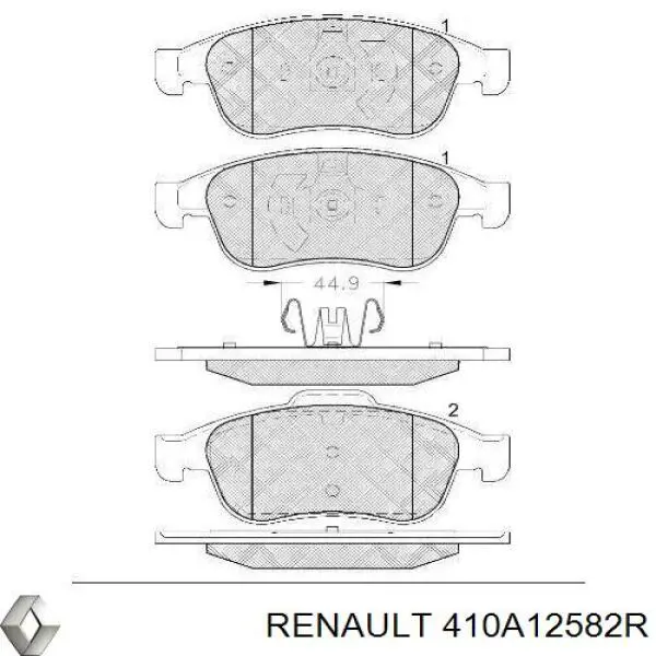Колодки Renault (RVI) 410A12582R цена, от 36.58 USD