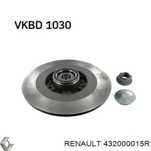 Задний тормозной диск Renault (RVI) 432000015R цена, от 125.35 USD