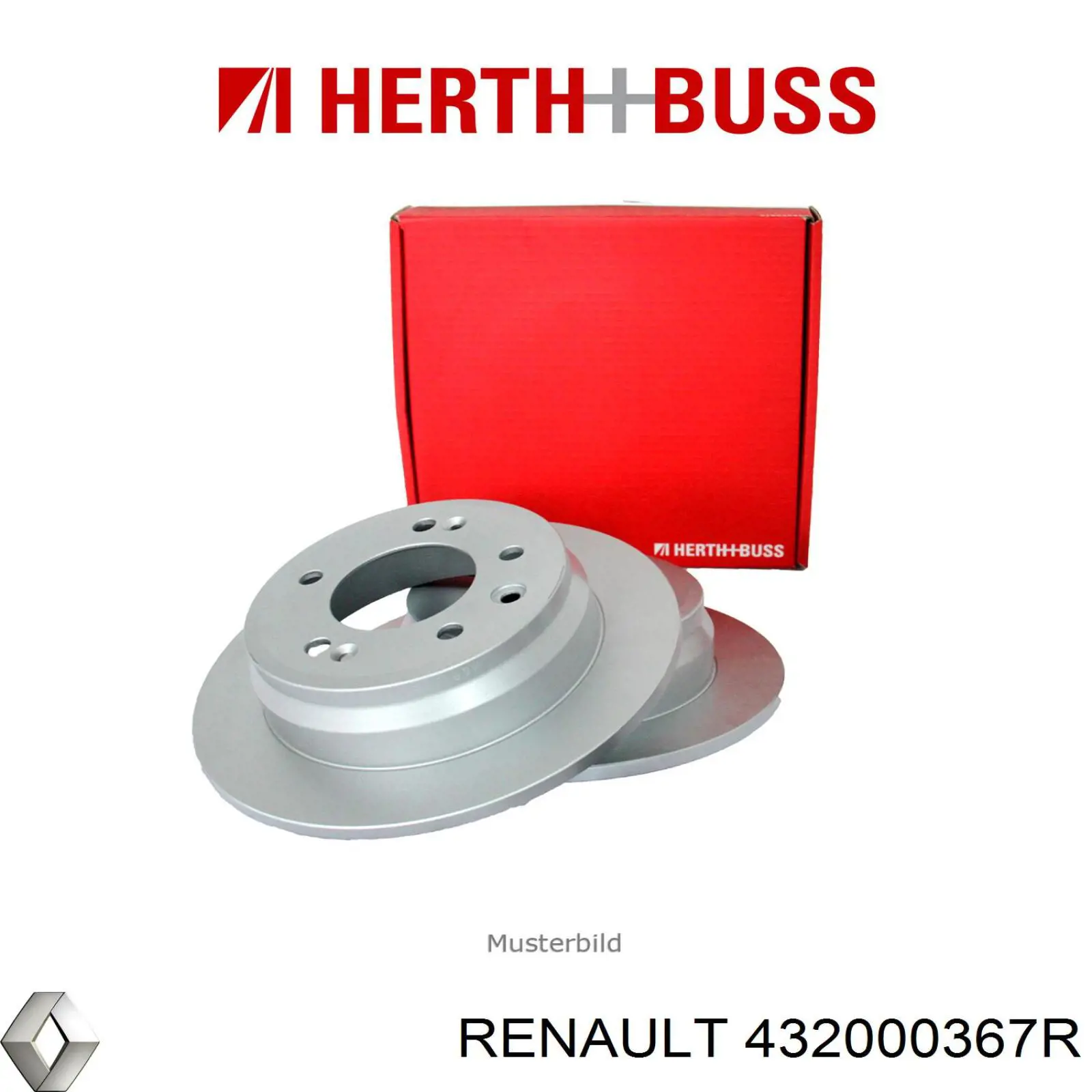 Задний тормозной диск Renault (RVI) 432000367R цена, от 48.51 USD