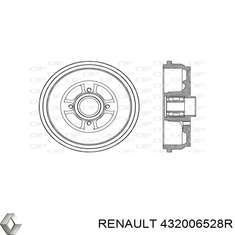 432002467R Renault (RVI) tambor do freio traseiro