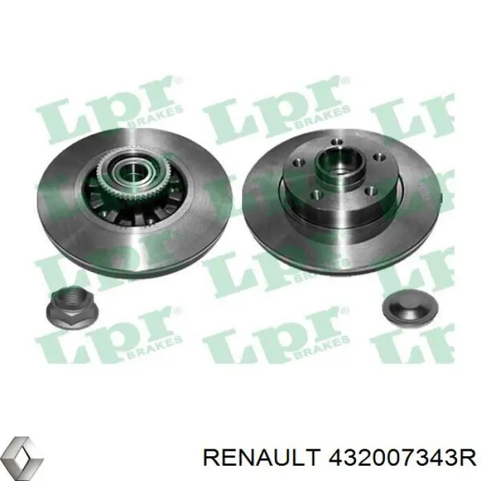 Задний тормозной диск Renault (RVI) 432007343R цена, от 81.06 USD