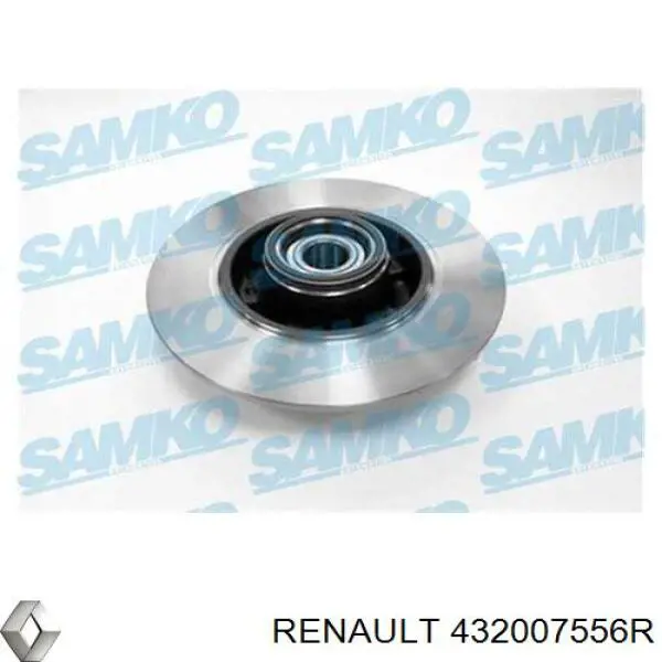 432007556R Renault (RVI) диск тормозной задний