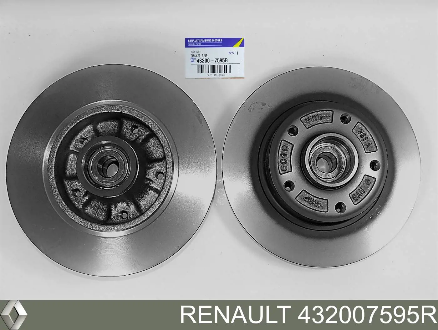 432007595R Renault (RVI) disco do freio traseiro