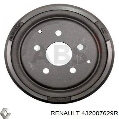 432007629R Renault (RVI) tambor do freio traseiro