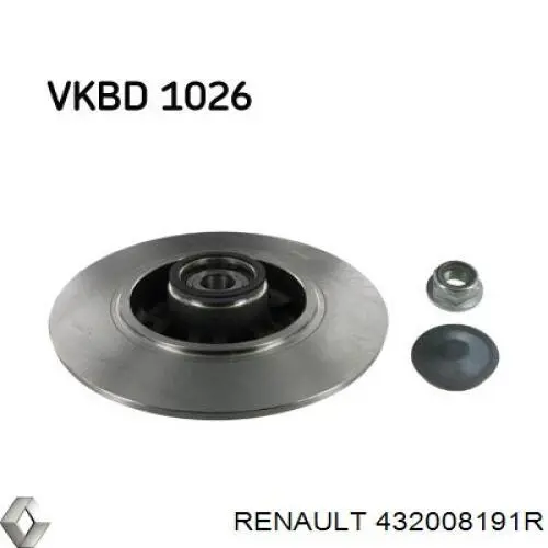 Задний тормозной диск Renault (RVI) 432008191R цена, от 79.48 USD