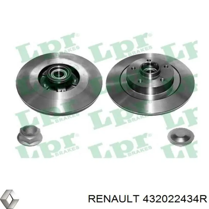 Задний тормозной диск Renault (RVI) 432022434R цена, от 88.20 USD
