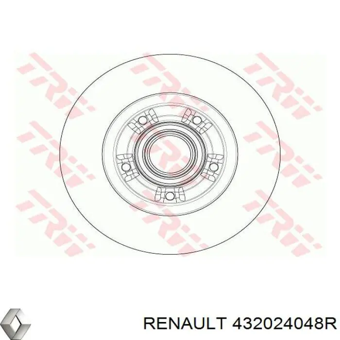Задний тормозной диск Renault (RVI) 432024048R цена, от 90.47 USD