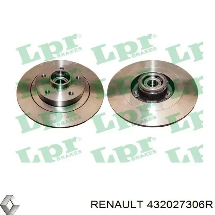 Диск тормозной задний Renault (RVI) 432027306R