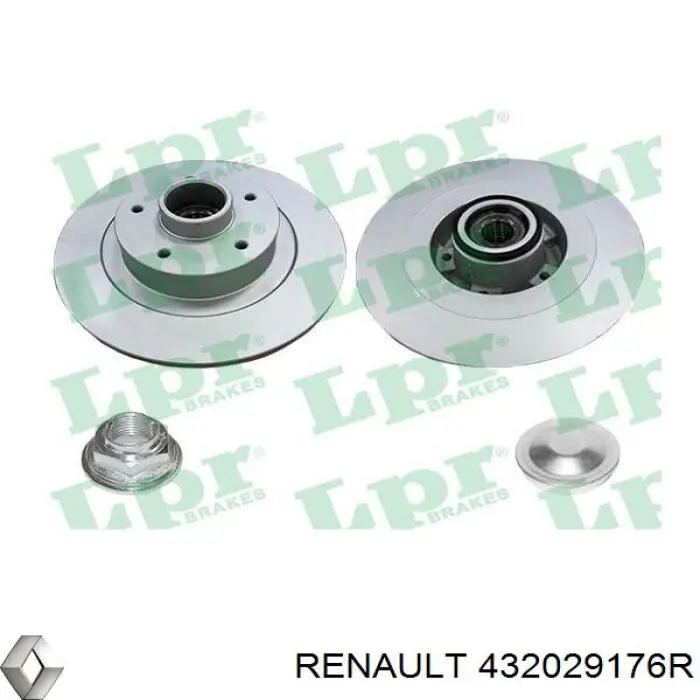 432029176R Renault (RVI) disco do freio traseiro