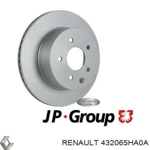 Задний тормозной диск Renault (RVI) 432065HA0A цена, от 13.94 USD
