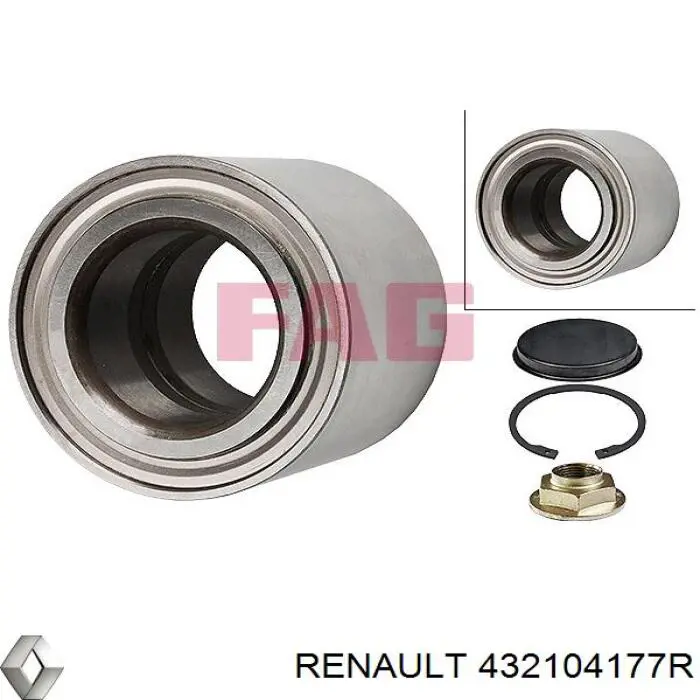 Подшипники задней ступицы Renault (RVI) 432104177R цена, от 49.07 USD