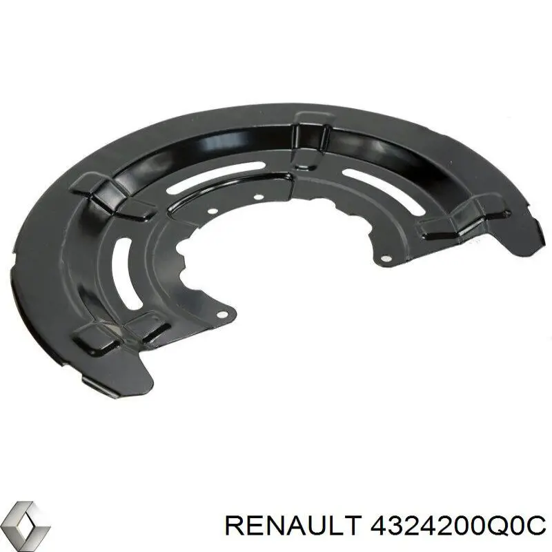 4324200Q0C Renault (RVI) proteção do freio de disco traseiro