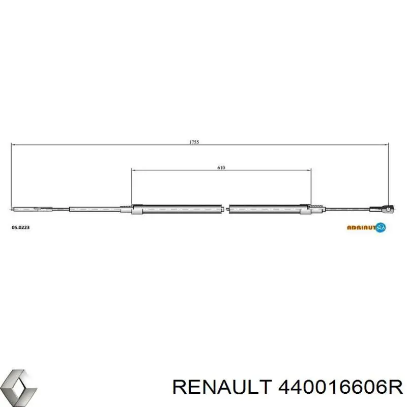 Суппорт задний правый 440016606R Renault (RVI)