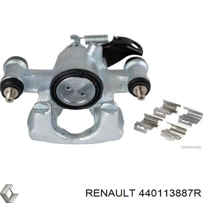 440113887R Renault (RVI) suporte do freio traseiro esquerdo