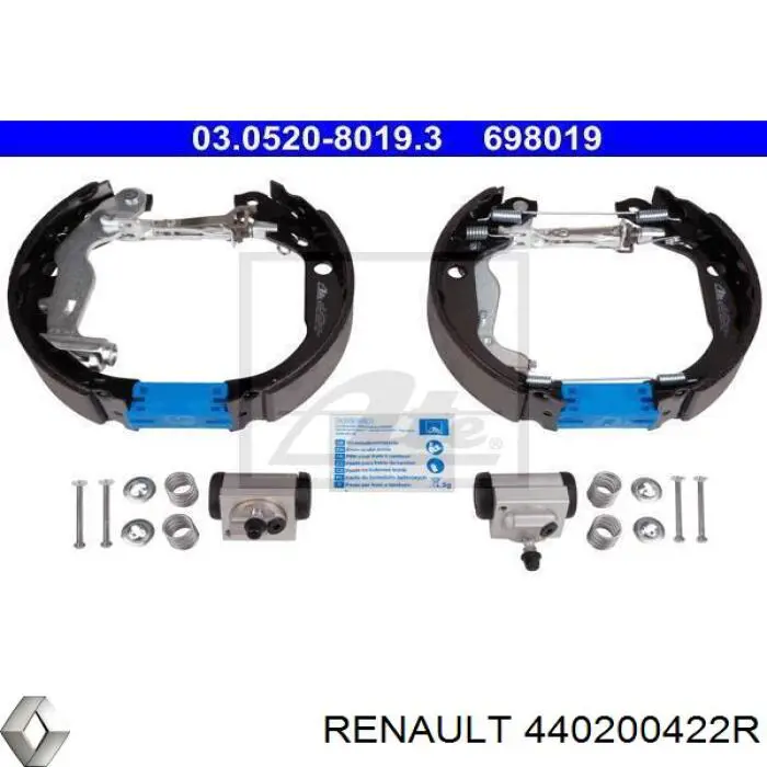 Тормоза рабочие задние ножные и тормозные барабаны Renault (RVI) 440200422R цена, от 84.11 USD