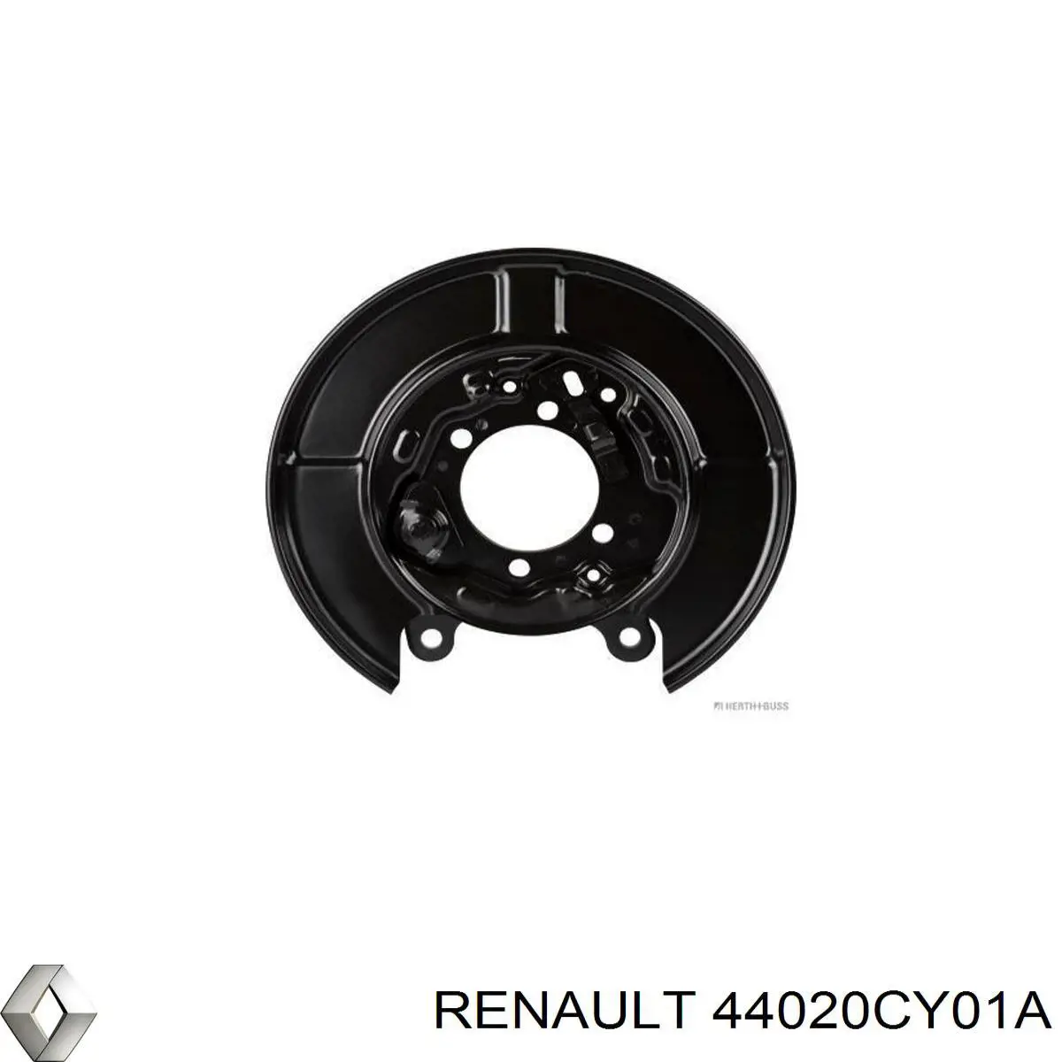 Chapa protectora contra salpicaduras, disco de freno trasero derecho 44020CY01A Renault (RVI)